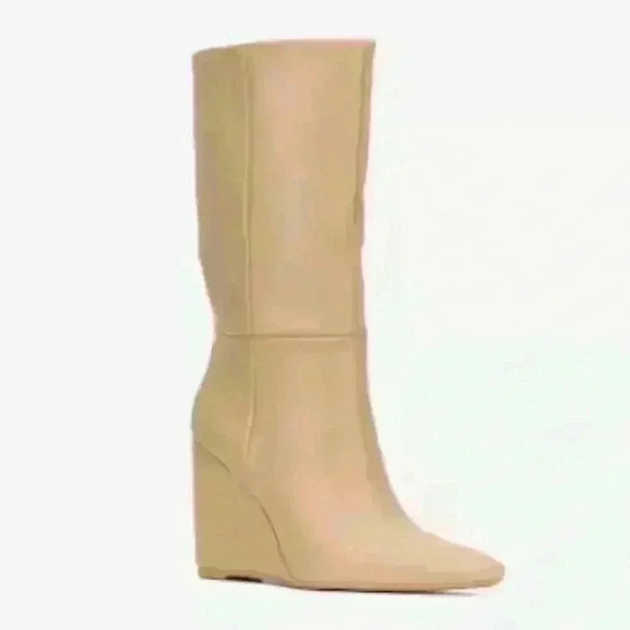 Torgeis New York Shoes - Torgeis New York Milan Taupe Wedge Boot NWOT - 8.5